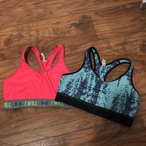 Under Armour Sports Bra Bundle of two Size Medium